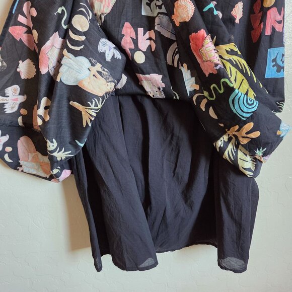 Rails Fatima Bathing Ladies Tank Midi Dress Black Size Women's Large 100% Cotton - Picture 10 of 12